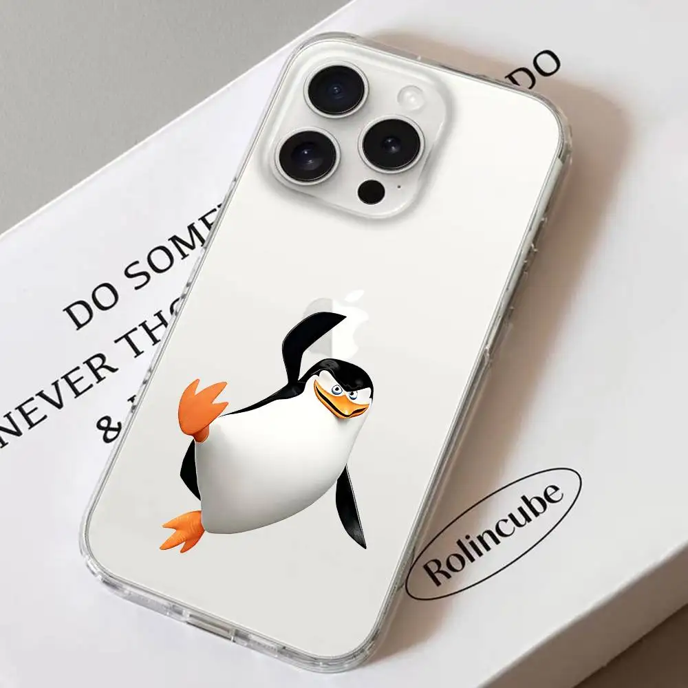 Madagascar Penguin Themed Clear Soft Phone Case