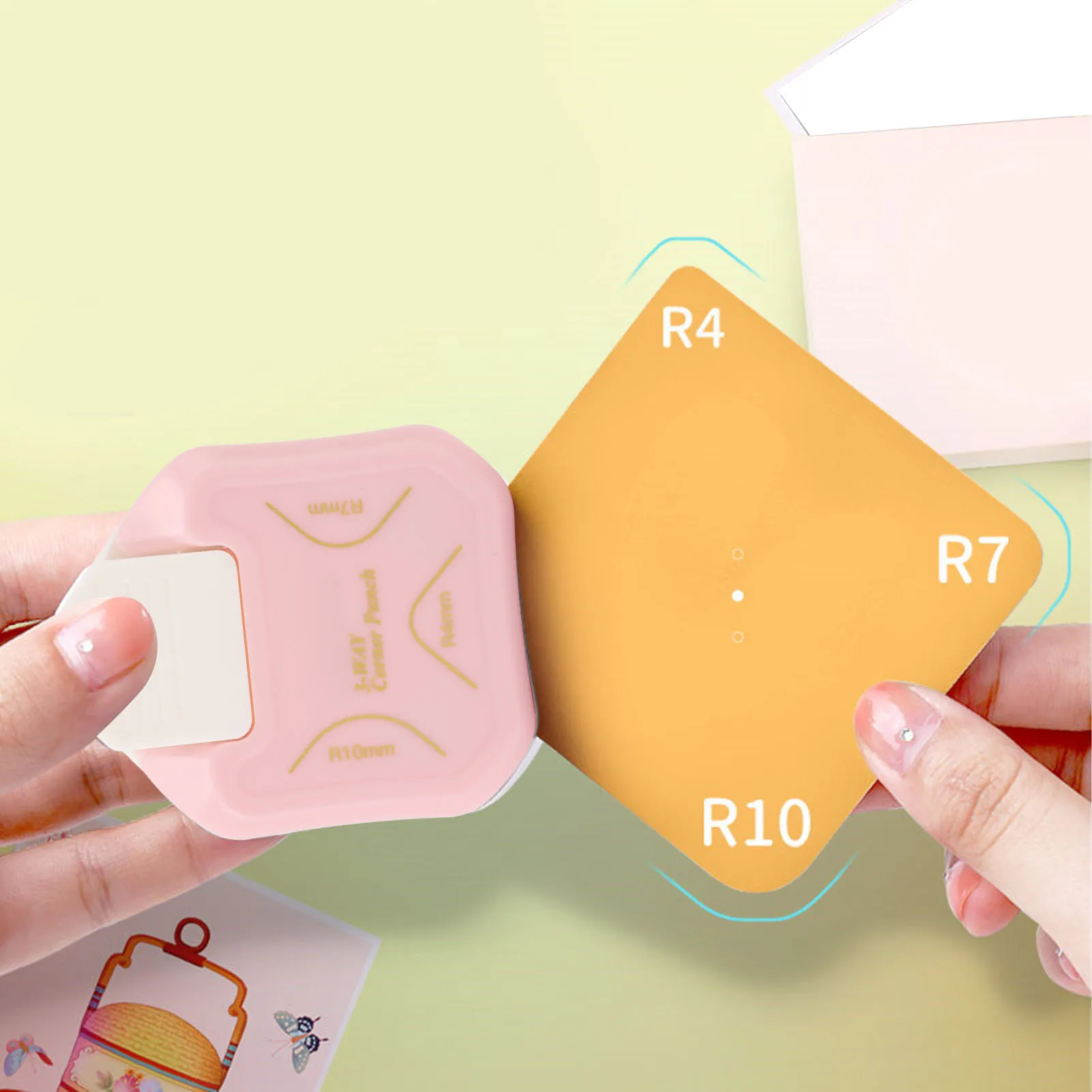 3 in 1 Paper Corner Cutter R4mm R7mm R10mm Rounder Puncher for Cardstock Photo Scrapbooking Crafts Making Paper Corner Rounder