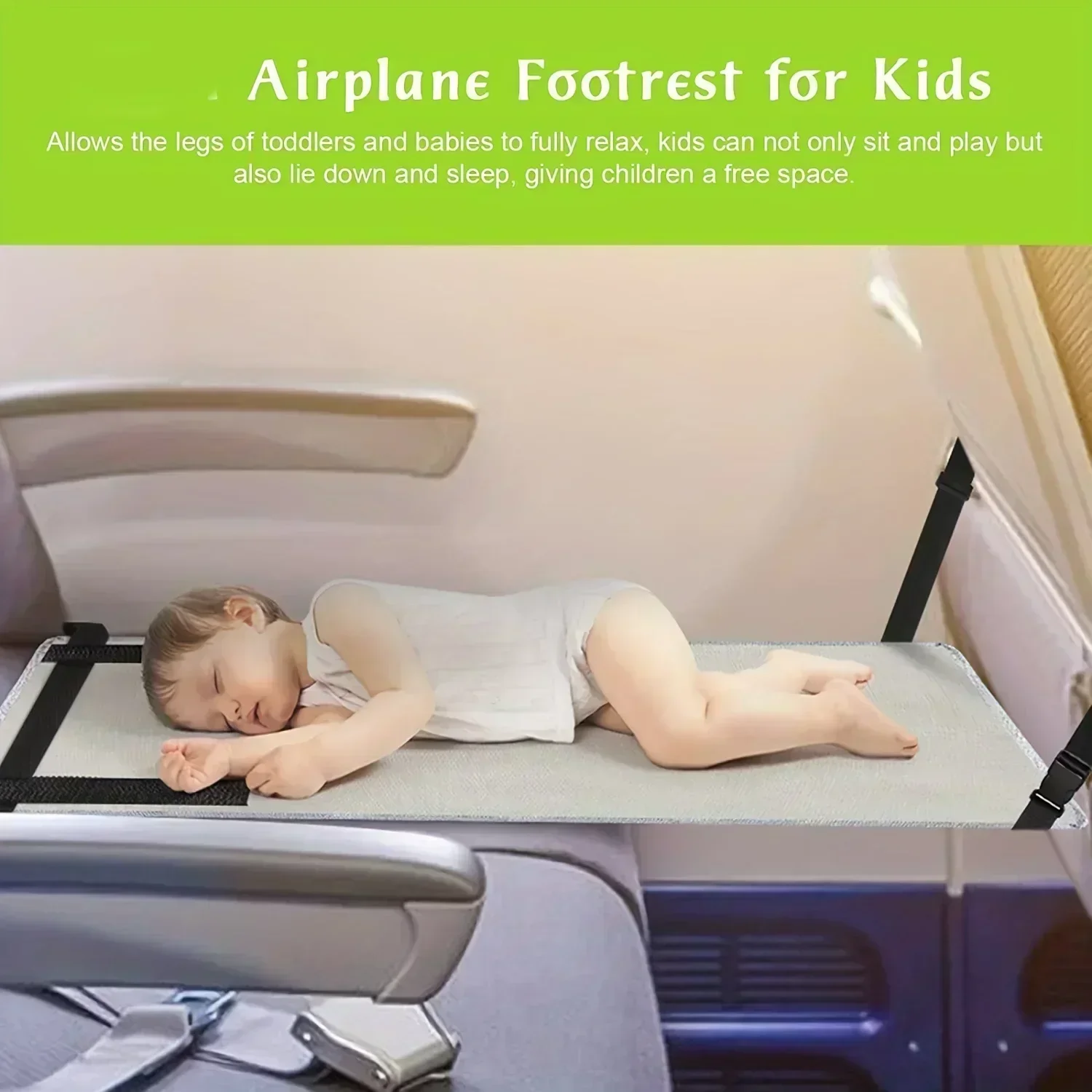 Kids Travel Airplane Bed Baby Pedals Bed Portable Travel Foot Rest Hammock Kids Airplane Seat Extender Leg Rest For