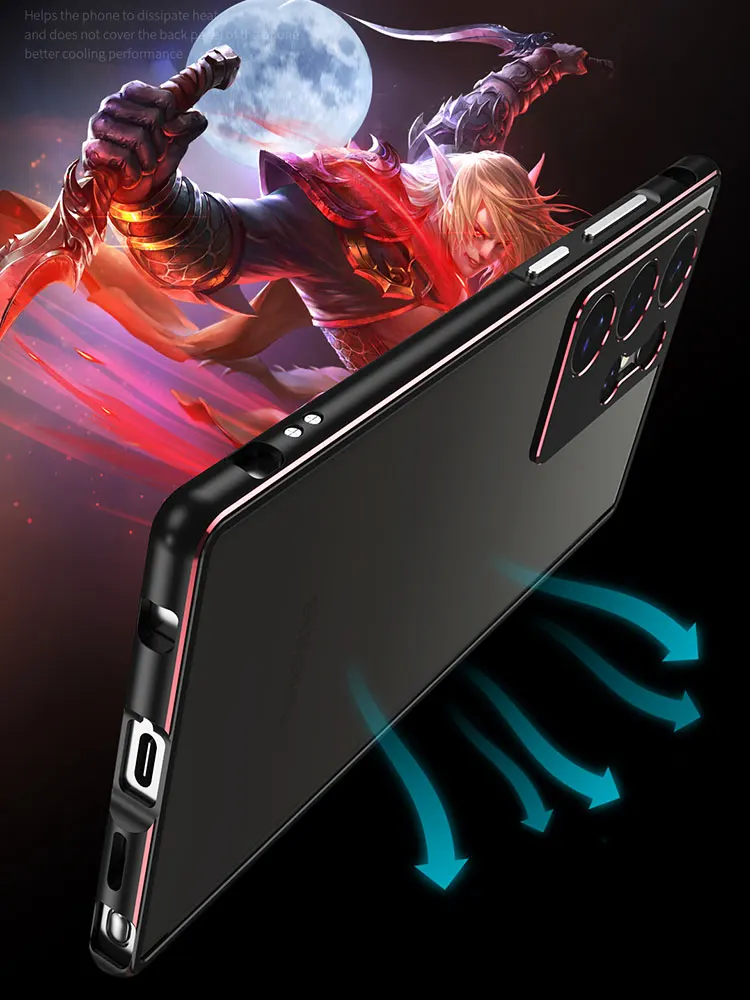 Lightweight Metal Alloy Bumper For Samsung Galaxy S24 Ultra Frame S23 FE S22+Plus Anti-Scratch Heat Dissipation Case+Camera Lens
