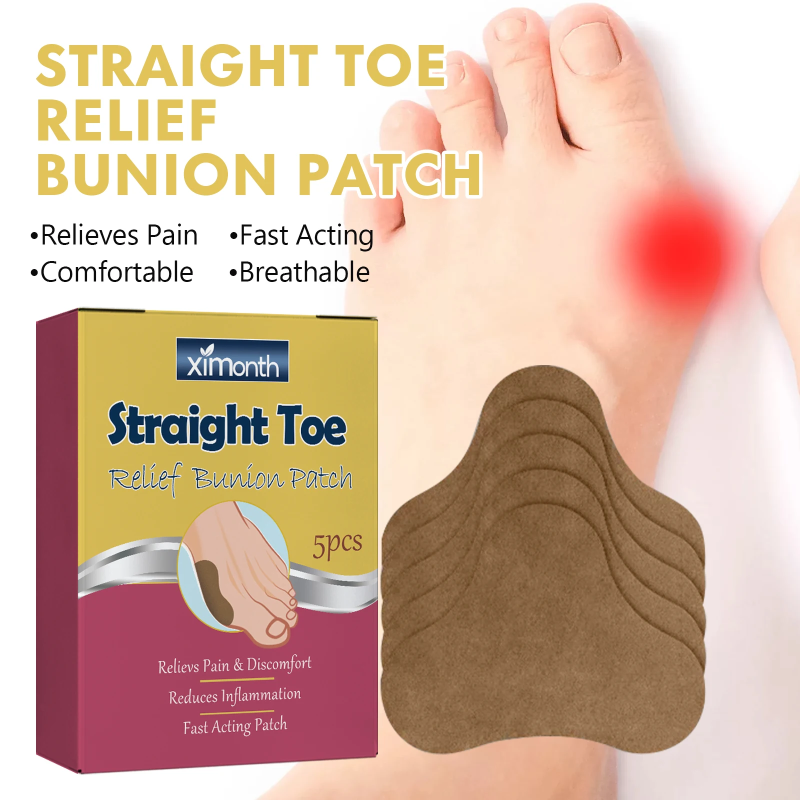 Anti Infection Nail Patch Onychomycosis Removal Grey Nail Repair Remove Fungus Ingrown Toenail Care Paronychia Treatment Stic