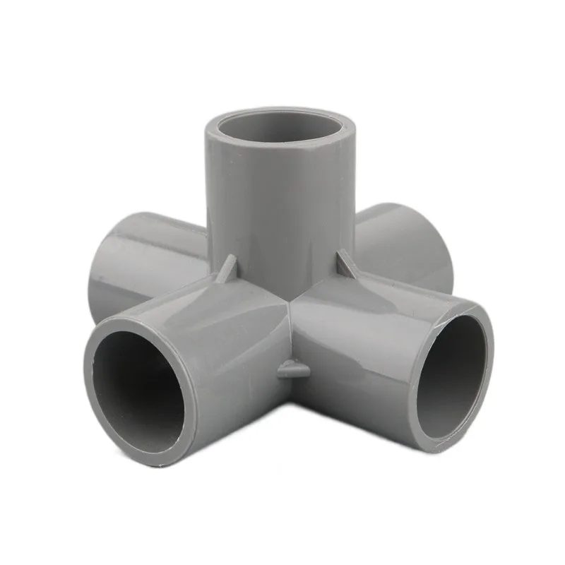 1 Stück 20 25 32mm Grauer PVC-Rohrverbinder Gerade Winkel T-Stück Kreuzverbinder Wasserrohradapter 3 4 5 6 Wege Verbindungen – Detail 6