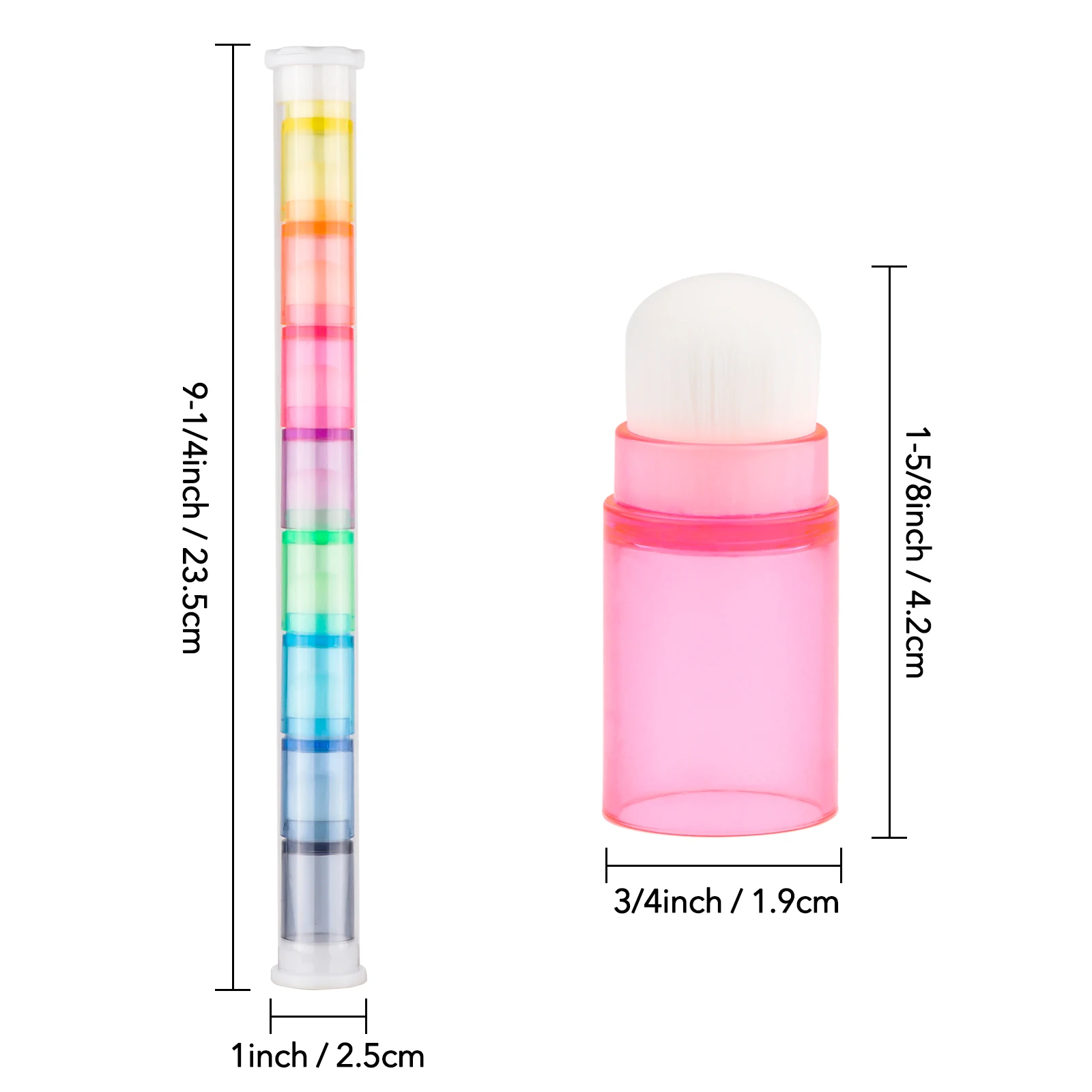 8pcs Mini Stackable Blender Brushes for Card Making 3/4inch Soft Bristles Finger Daubers Ink Blending Tool with Storage Box blending brush