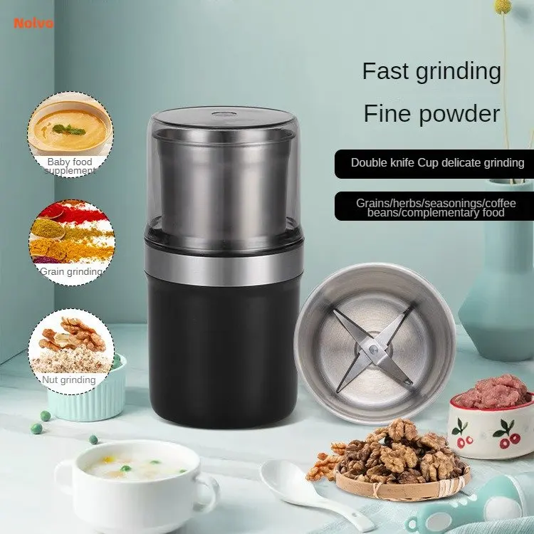 Household 300W Powerful Electric Coffee Grinder 100 Gram Capacity Spice Grinder Grinder Portable Precise Grind For Home Office