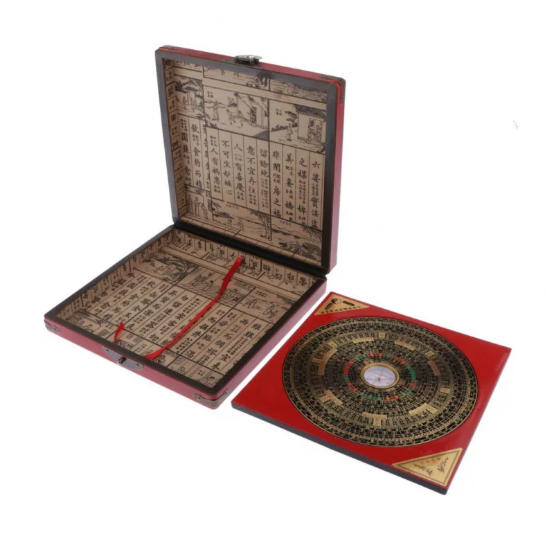 

Classic Chinese Feng Shui Luo Pan Tool Old Compass Glue Collector's Stones, Compass Diameter: 8.26 inch