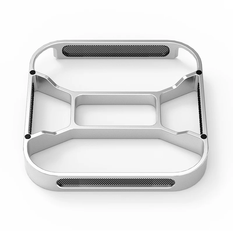 Mac mini M4/M4 Pro 컴퓨터 라이저 방진 베이스 방열 브래킷 알루미늄 합금 냉각 홀더 도크용 데스크탑 스탠드