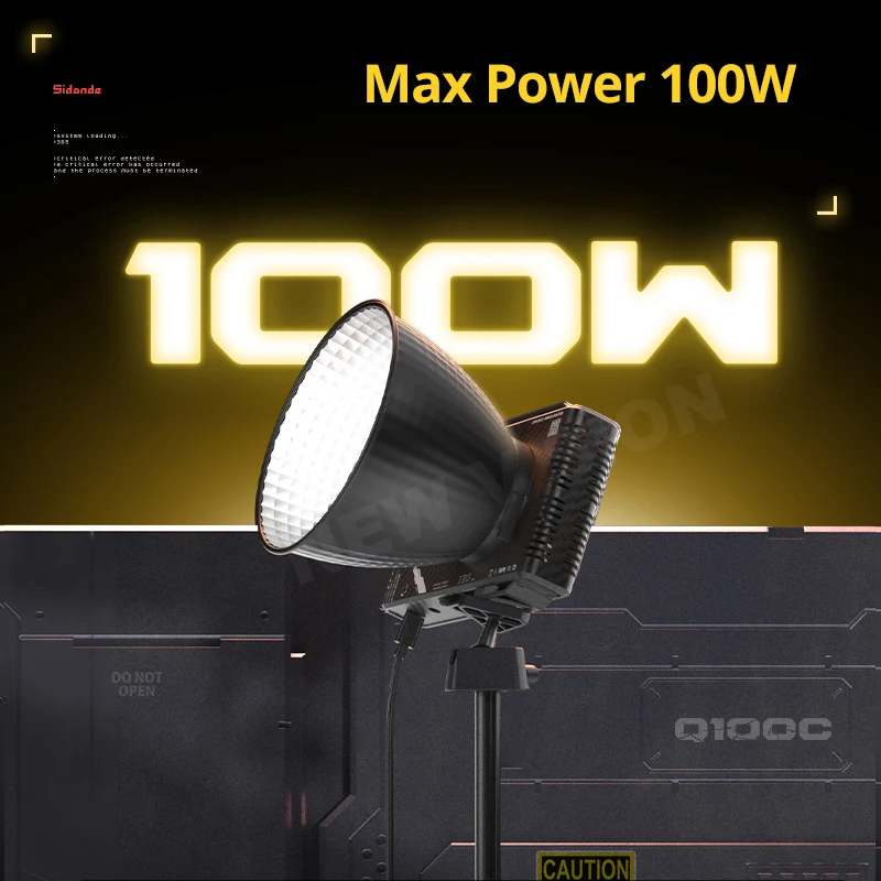 SIDANDE Q100C 100W EASY LINK mount Q100 Full Color RGB Portable Outdoor Photography Fill Light Live Lighting Spotlight+APPcontro 3