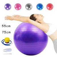 Exercise Yoga Ball Yoga Balance Stability Swiss Ball Support Up to 200 lbs Suitable for office home work gym 1