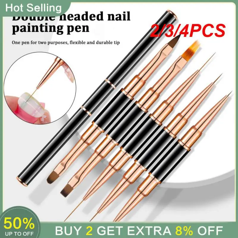 

2/3/4PCS Nail Art Liner Brush Painting Drawing Carving Dotting Portable Manicure Tools Nail Brush Manicure Tool Nail Art Brushes