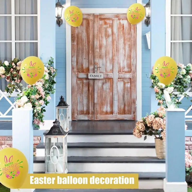Happy Easter Balloons 100X Cute Eggs Bunny Chick Balloon Happy Decor Themed Party Latex Party Supplies Decorations