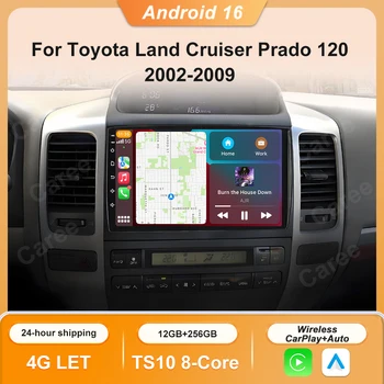Radio para Auto Android 16 para Toyota Land Cruiser Prado 120 3 III, para Lexus GX470 GX 470 J120 2002 - 2009, Reproductor Multimedia de Video, Bluetooth 1