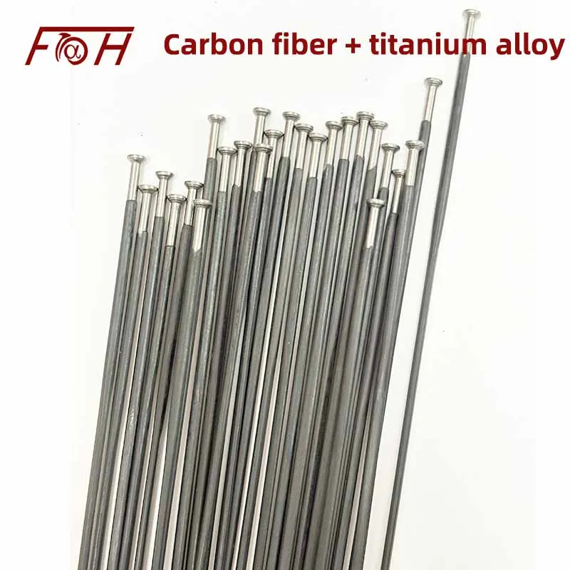 1.8g Lightweight Carbon Fiber Spokes for Road Bike/Mountain Bike, High Strength Aero Design, TT Bike Carbon Spokes 2