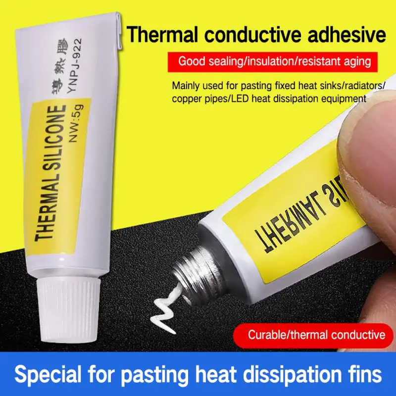 1pcs 5g Thermal Paste Conductive Heatsink Plaster Viscous Adhesive Glue High-Performance CPU LED IC Conductive Heatsink Glue