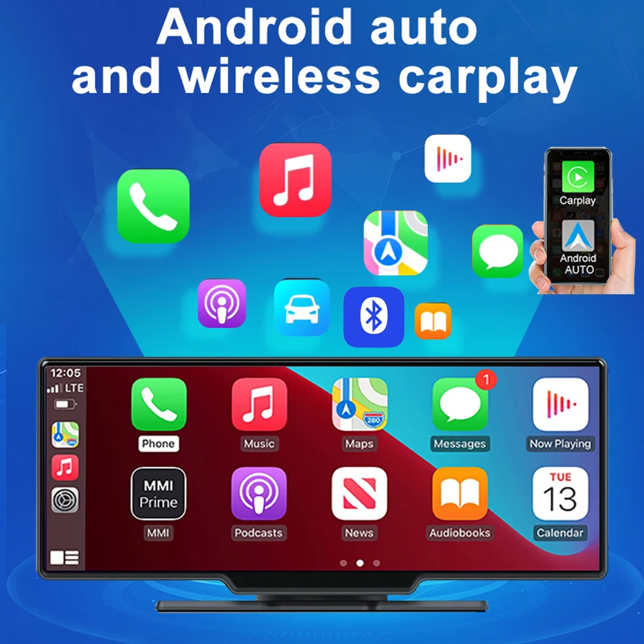  1080P ī޶, GPS ׺̼, ̺  , ī÷  ȵ̵ ڵ  , ȵ̵ 10.0, 10 ġ, 4G LTE