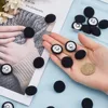 1 Box 20Pcs Black Velvet Buttons 0.91"(23mm) Round Fabric Covered Velvet Cloth Tuxedo Button with Iron Shank for Sewing 3
