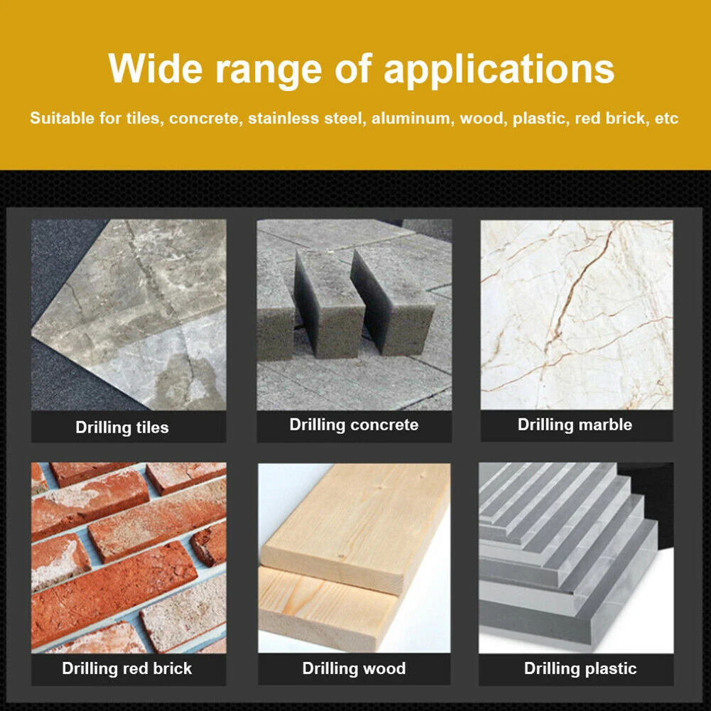 

Bits Drill Bits Glass Drill Wood Accessories Cement Strong Toughness Tile Marble With 4 Cutting Edges Ceramic Faster