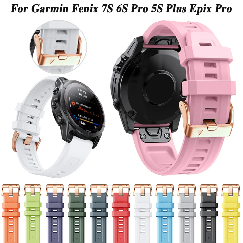 Quickfit 20Mm Per Garmin Fenix 6S Pro 5S Plus 7S Cinturino Per Cinturino Fenix 7S Cinturino In Silicone Wirstband Instinct 2S Epix Pro