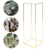 31*31*100cm Gold Flower Floor Stand Metal Column Flower Stand Flower Arrangement For Wedding Party Dinner Centerpiece 3