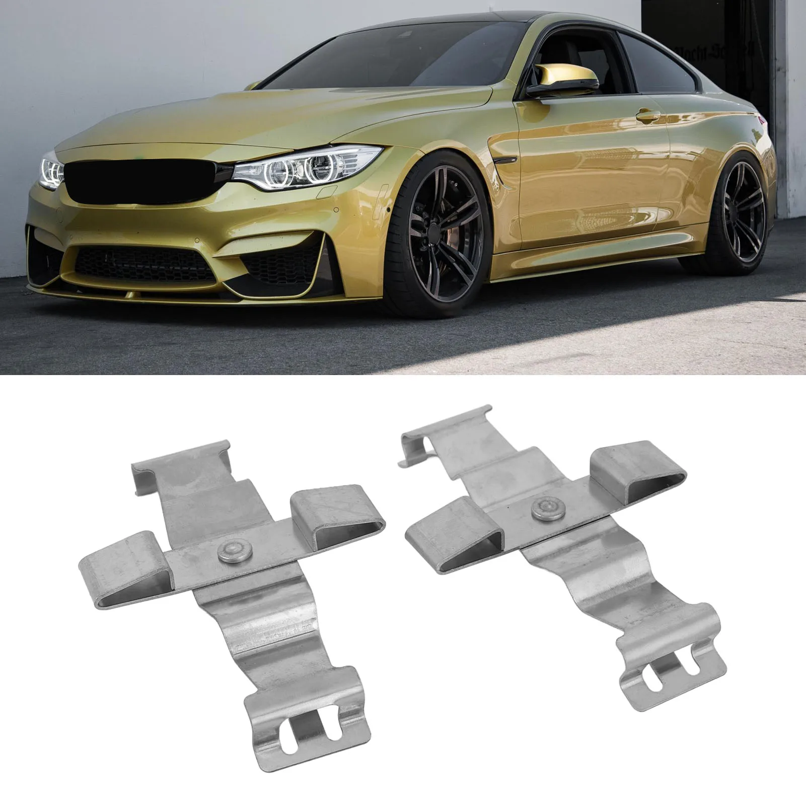 Brake Pad Retaining Clip KIT1247 Front Disc Brake Caliper Hardware Kit with Clips and Pins MBA1886 for 4 Series F32 F33 M4 F82