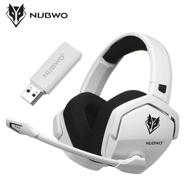 Nubwo-ゲーム用ワイヤレスヘッドセット,2.4g,ps5用ヘッドホン,ラップ ...