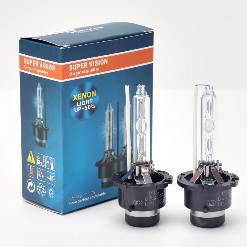 Ampoule Sunshine avec support en métal, D2S, D2R, D4S, 4300K, 6000K, 8000K, HID SG, 2 pièces