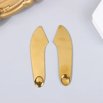 Stainless Steel Foundation Spatula Mask And Eye Cream Spoons Multi-Functional Facial Scraping Gold Color Beauty Skin Care Tools - Thumbnail 3