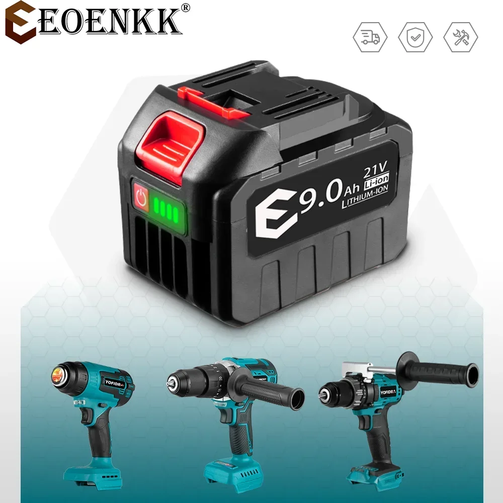 For Makita 21V 18650 Lithium Rechargeable Batteries 6AH 9Ah High-current High Discharge 21 Volt Replace Battery Screwdri