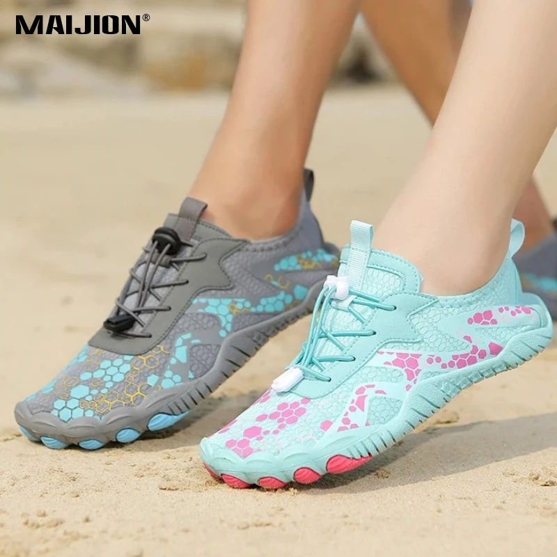 Unisex Barefoot Aqua Shoes Quick-Drying Outdoor Sports Water Sneakers for Beach Swimming Fitness Wading Hiking & Cycling