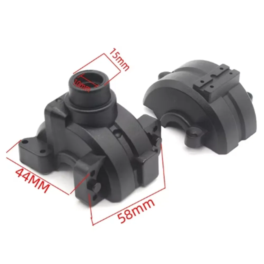 Boîte de vitesses pour RC 1/10 installée sur un châssis de voiture télécommandée HSP Redcat Himoto.