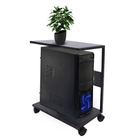 2-Tier Computer Case Stand, PC Tower Stand with Lockable Wheels, Under Desk Computer Holder Fits Most PC 1
