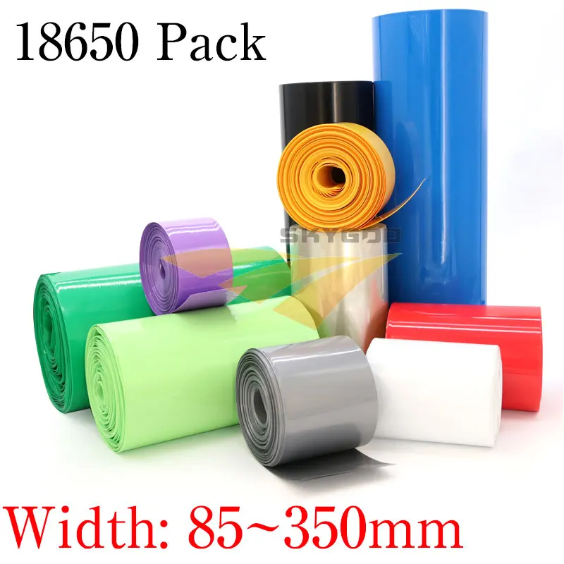 White Φ85mm Battery Sleeve Wrap PVC Heat Shrink Tubing Width 135mm x 1M 