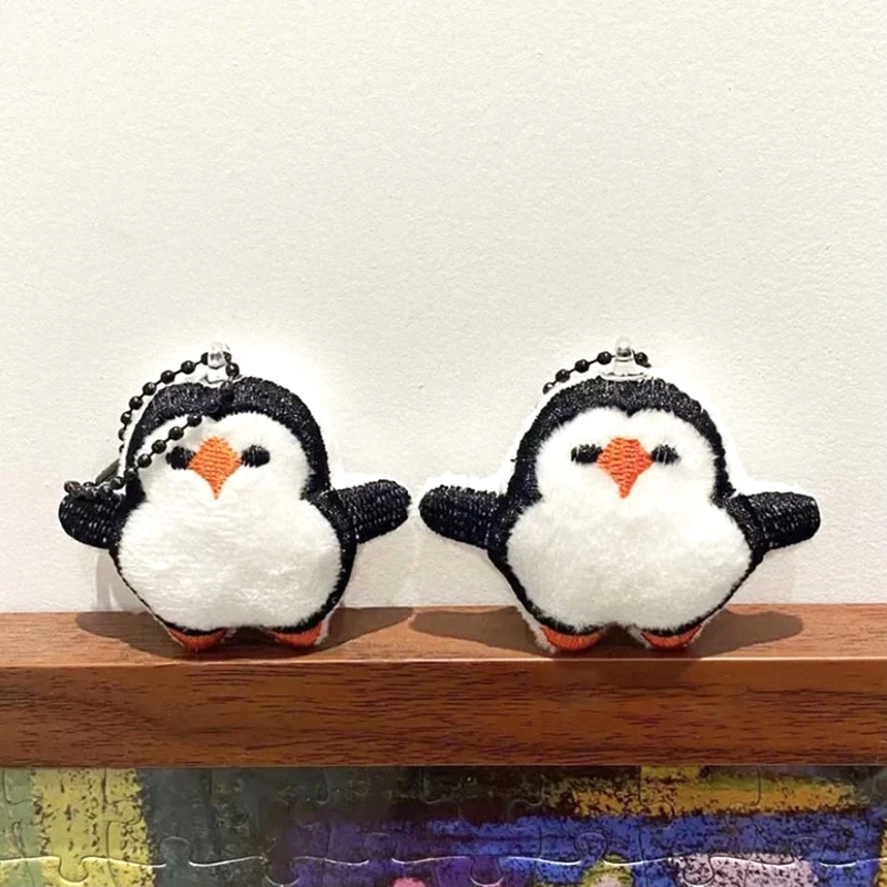 Penguin Plush Pendant Coin Purse Keychain Little Penguin Wallet Storage Bag Lipstick Card Bag Earphone Pendant Decor Gifts