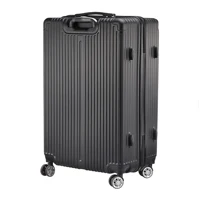 Ensemble de valises Roshanda 3 pièces, ensemble de bagages à roulettes, valises rigides légères à roulettes pivotantes, pour hommes et femmes, 20/24/28 pouces, noir 4