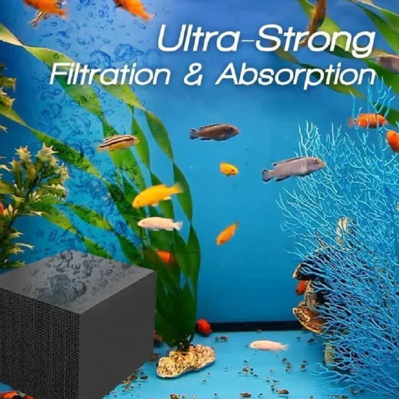 AquariumWaterPurifierCubeFishTankFilterActivatedCarbonStrong