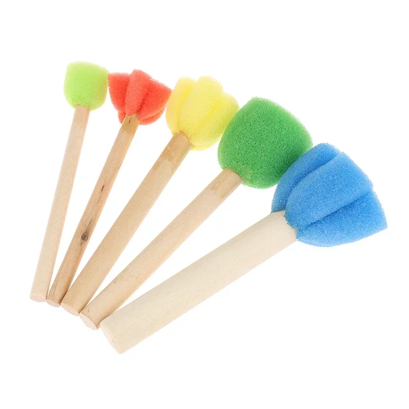 Sponge Stamp Brush Kits Kids Toddler Sponge Stamp Brush Kits Flower Drawing Toys for Children Paint Educational Art and Craft Creativity Boys Girls