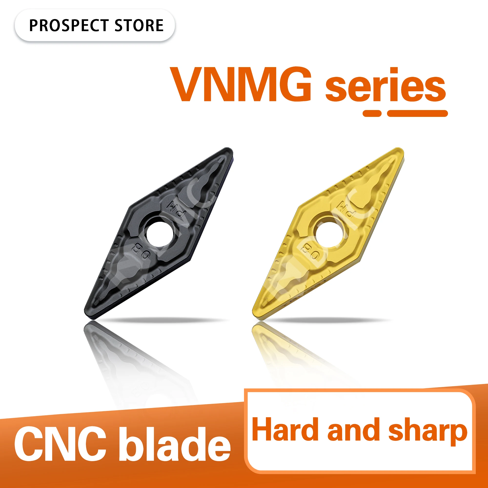VNMG160404/160408/160412-PM DBC251 DBC252 Hochwertige CNC-Drehmaschine Drehwerkzeug Hartmetalleinsätze Doppelseitige Verwendung Rautenspitzenmesser