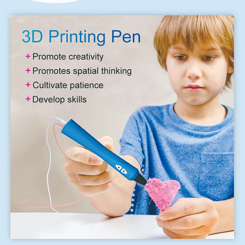 3D Pen 3D Printing Pen Low Temperature with PCL Filament Safe for Kids Children's Educational Birthday Gift for Boys Girls