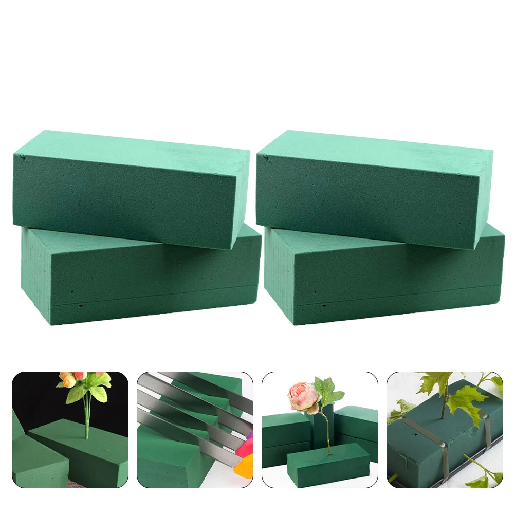 

4pcs Floral Blocks Floral Bricks Flower Mud Arrangement (Green)
