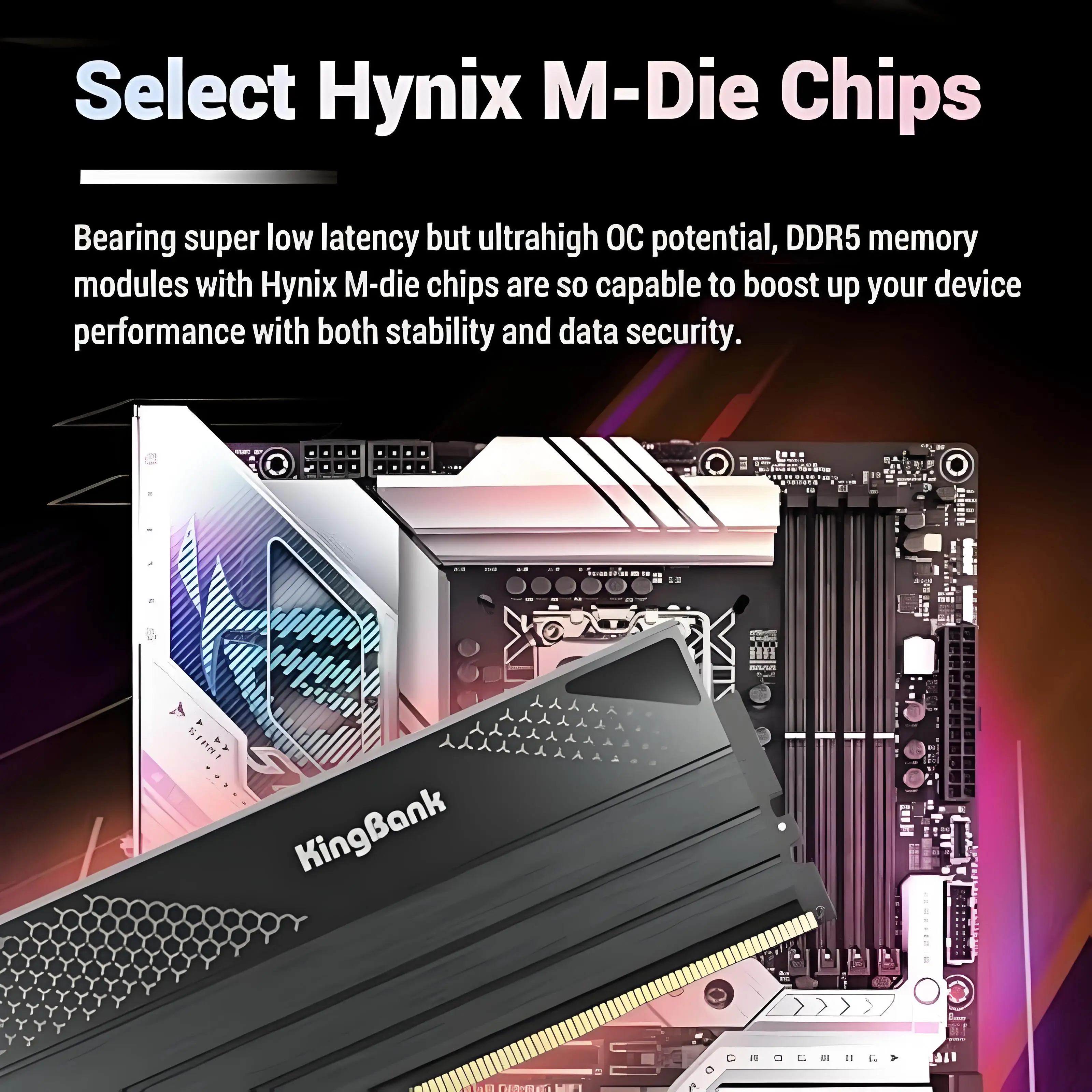 KingBank DDR5 8000 48GB (24GBx2) 未使用品 KingBank DDR5 memoria ram 24GBx2 48gb 8400MHz UDIMM Memory