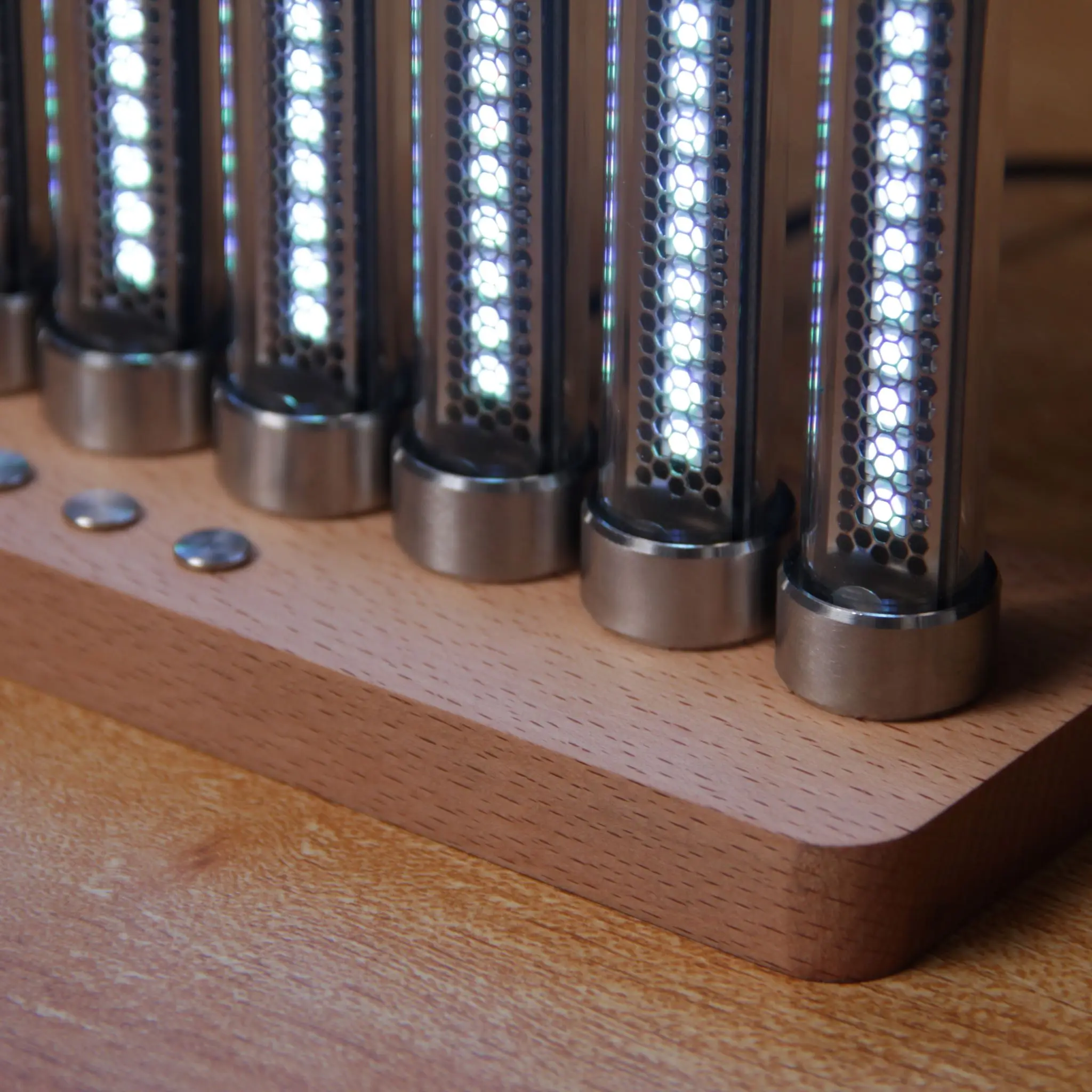 Audio Lights Music Spectrum Cyberpunk Analog Glow Tube Level Indicator VU Meter Music Rhythm Ambient Light LED Pickup Lamp