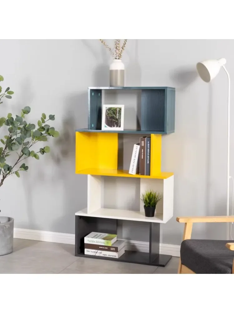 Nordic Bookshelf Creative Simple Children's Shelf Living Room Storage Shelf Mediterranean Combination Bookcase