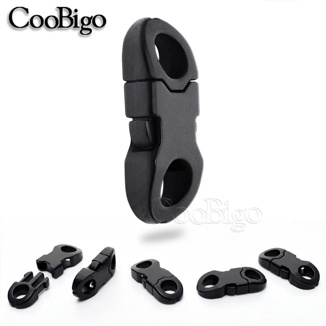 100pcs/lot 5/8contoured Curved Side Release Black Plastic Buckles For Bag  Diy Webbing Straps Paracord Bracelet - Buckles & Hooks - AliExpress