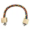 Pet Bird Bite Toys Parrot Color Cotton Rope Toys Elastic Parrot Climbing Toys Sturdy Bird Swing Harness Cage Pet Toy Swing Stand 3