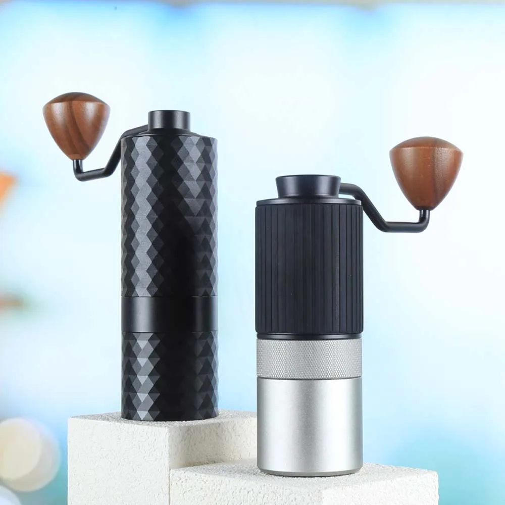 Manual Coffee Grinder HAVMORE Upgrade CNC Professional Stainless Steel Diamond Adjustable Burr Coffee Bean Grinding