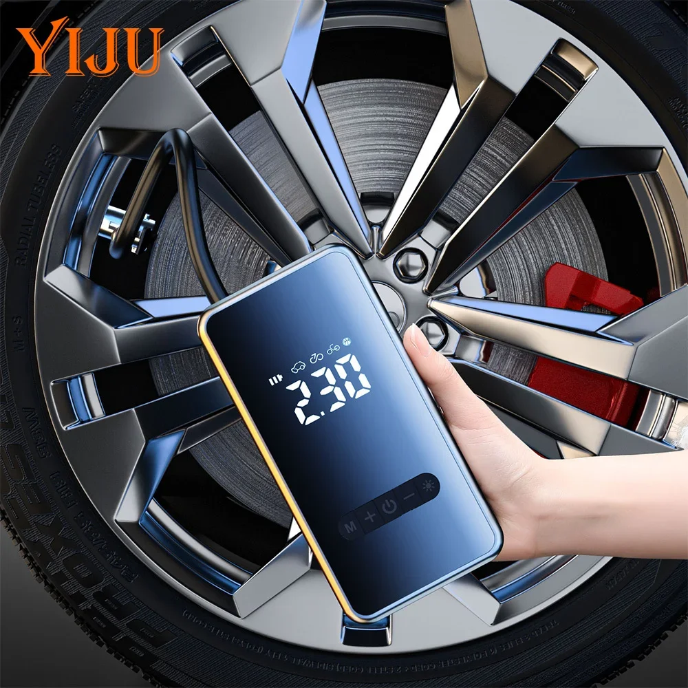 Car Air Pump Portable Air Compressor for Car Motorcycles Bicycle Electric Tire Inflator with LCD Digital Display