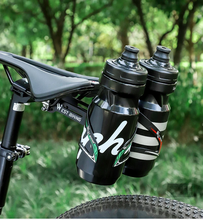 Description Picture 6 of itemWEST BIKING Double Cup Bicycle Water Bottle Cage Saddle Extension Holder Cycling Kettle Brackets MTB Road Bike Accessories Parts