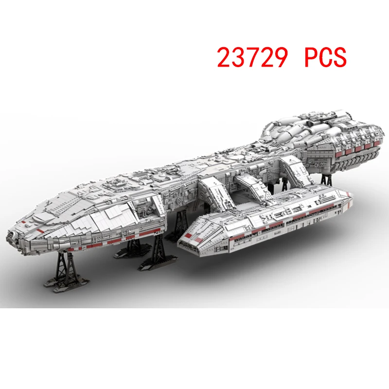 

Spot quick release MOC-144769 spaceship small particle high-difficulty assembled building block model toy set