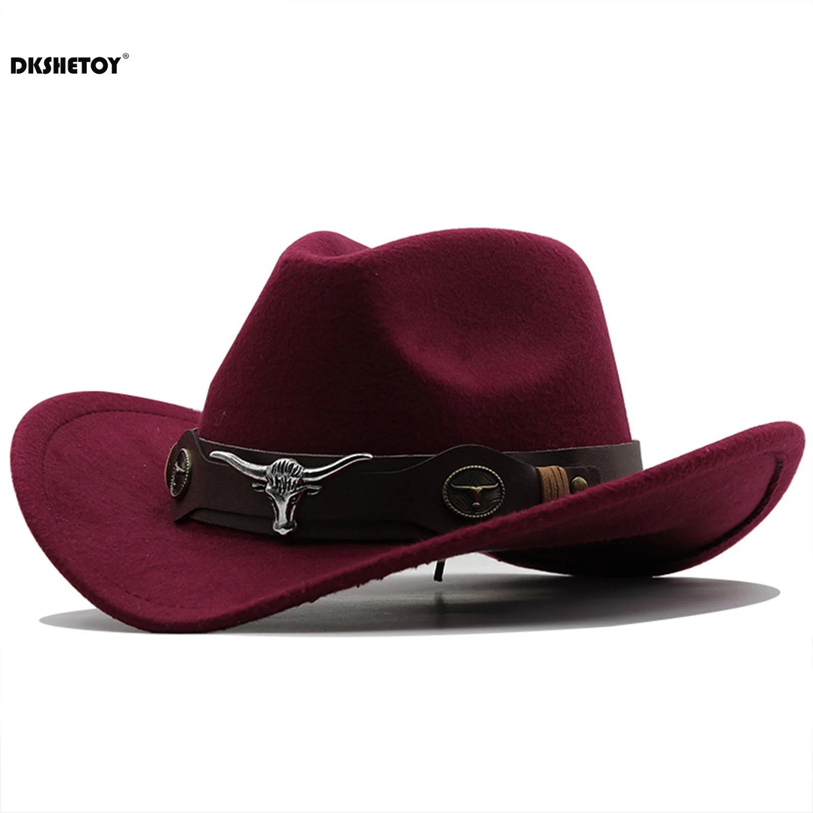 Modische Cowboyhüte mit breiter Krempe, Cowboy-Cowgirl-Panamahut mit Retro-Gürtel für Dress-Up-Partys, Kostüme – Detail 1