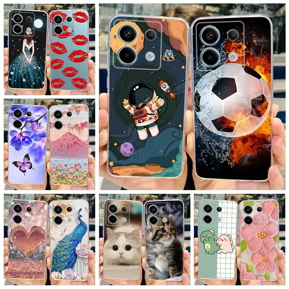 Per Xiaomi Poco X6 5G Custodia Pocox6 Pro New Fashion Cover Verniciata Custodia In Silicone Trasparente Per Xiaomi Poco X6 Pro X6Pro 5G Paraurti