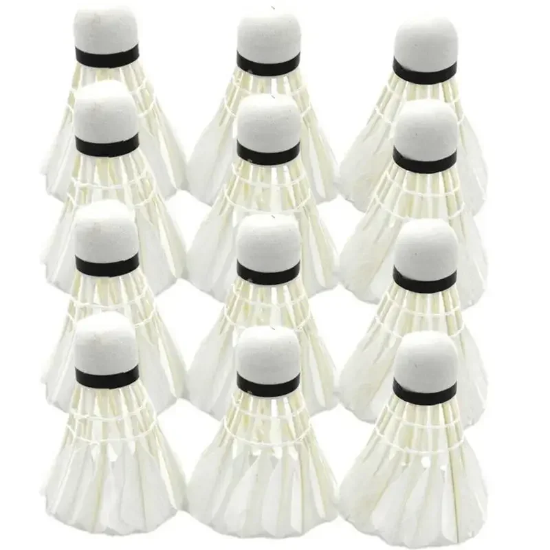 Badminton Shuttlecock White Duck Feather Flying Stability Durable Ball Indoor Outdoor Game badminton shuttlecock badminton ball feather shuttlecock